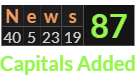 "News" = 87 (Capitals Added)