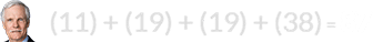 (11) + (19) + (19) + (38) = 87