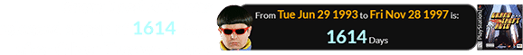 Grand Theft Auto was released a span of 1614 days after Oliver Tree was born: