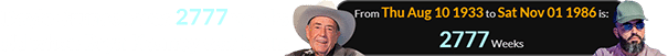Doyle Brunson was 2777 weeks old when Bryn Kenney was born: