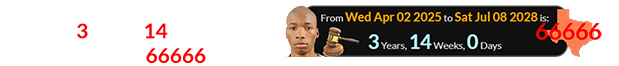 Anthony was found guilty a span of exactly 3 years, 14 weeks before Texas turns 66666 days old: