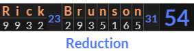 "Rick Brunson" = 54 (Reduction)