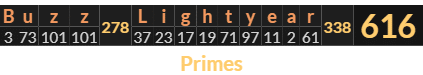 "Buzz Lightyear" = 616 (Primes)