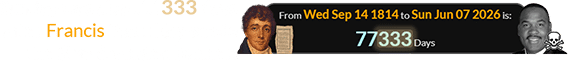 Sunday was also 77,333 days after Francis Scott Key wrote the Star-Spangled Banner: