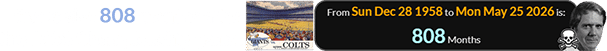It was also 808 months after the 1958 Championship game: