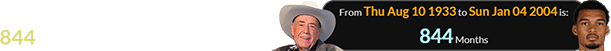 Victor Wembanyama was born 844 months after Doyle Brunson: